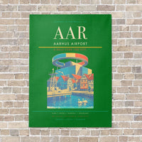 Thumbnail for Aarhus Airport AAR - Canvas No Frame - Green