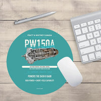 Thumbnail for PW150A design on turquoise round mouse pad
