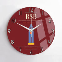 Thumbnail for Brasilia - Presidente Juscelino Kubitschek International Airport BSB Wall-Clock No-Frame - Dark Red