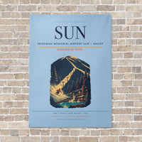 Thumbnail for Friedman Memorial Airport SUN — Hailey vertical canvas print - no frame - light blue background