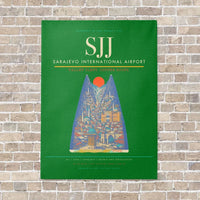 Thumbnail for Sarajevo International Airport SJJ - Canvas No Frame - Green