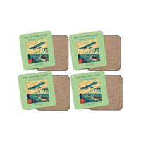 Thumbnail for The Channel Dare - Designed Coasters design on light green 4-pieces-set