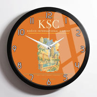 Thumbnail for Košice International Airport (KSC) design on orange framed wall clock