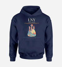 Thumbnail for Lanai Airport (LNY) design on navy blue hoodie single-side print