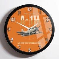 Thumbnail for A-1H Skyraider design on orange framed wall clock
