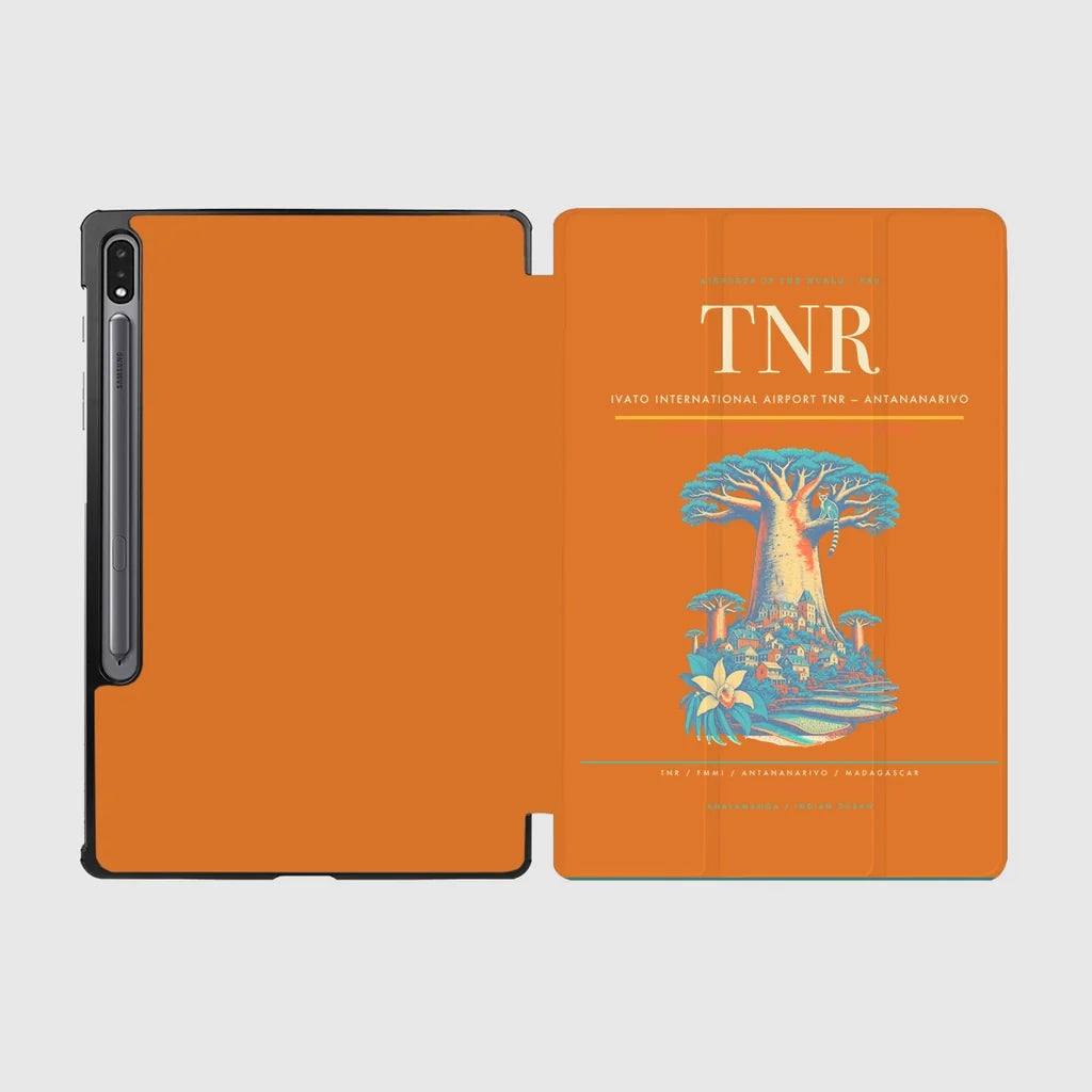 Ivato International Airport (TNR) design on orange samsung tablet tablet case
