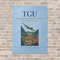 Thumbnail for Toncontín International Airport TGU — Tegucigalpa vertical canvas print - no frame - light blue background