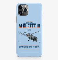 Thumbnail for Aérospatiale SA 316B Alouette III design on light blue magsafe iphone case, for iPhone Pro Max