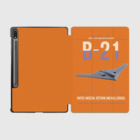 Thumbnail for B-21 Raider design on orange samsung tablet tablet case
