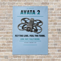 Thumbnail for DJI Avata 2 vertical canvas print - no frame - light blue background