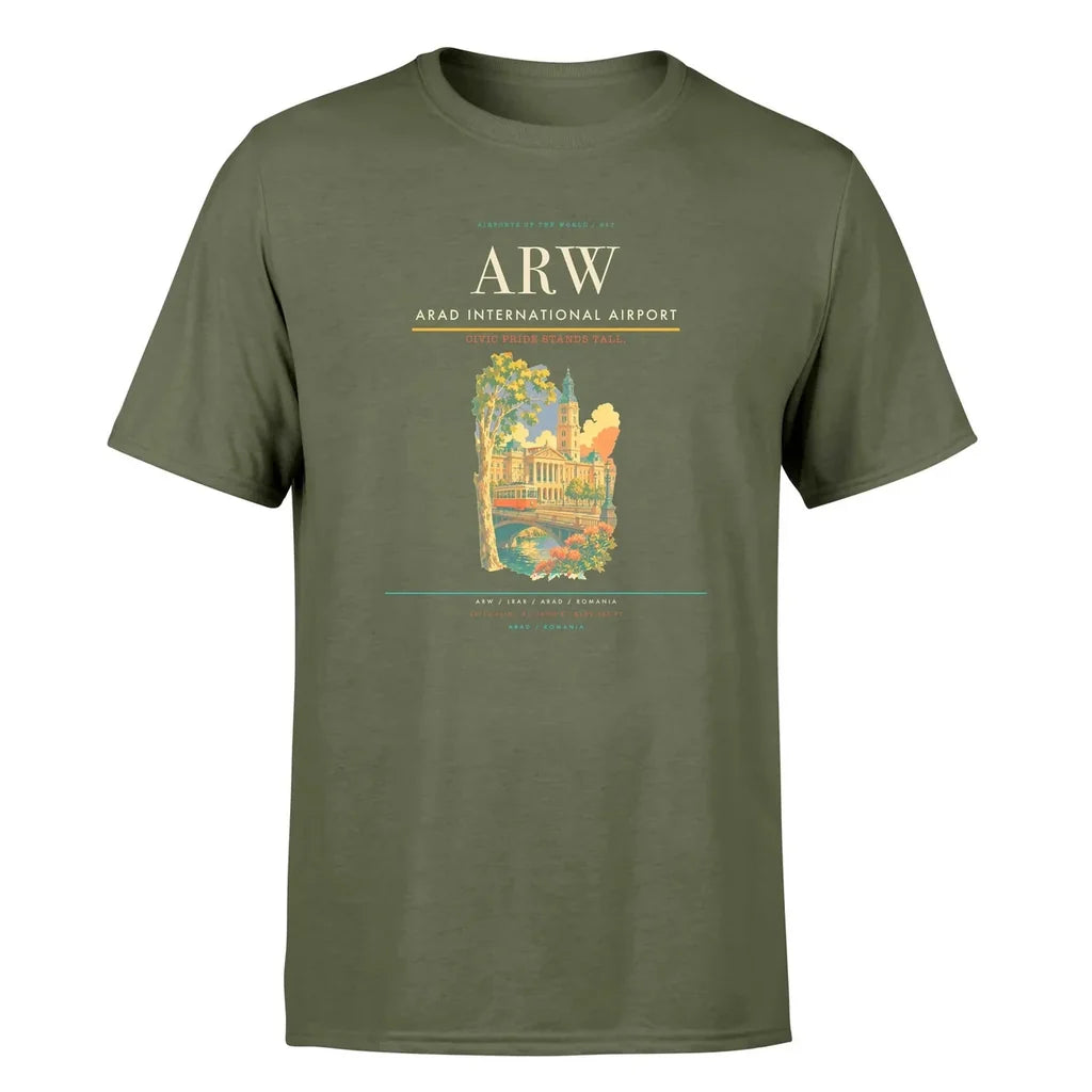 Arad Airport (ARW) Premium T-Shirt Green Army