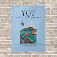 Thumbnail for Thunder Bay International Airport YQT vertical canvas print - no frame - light blue background