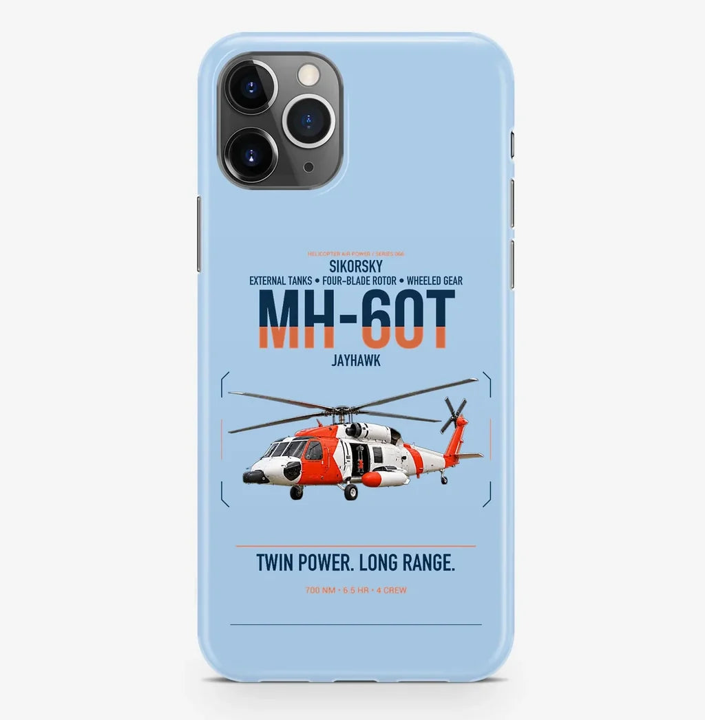Sikorsky MH-60T Jayhawk design on light blue magsafe iphone case, for iPhone Pro Max