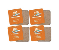 Thumbnail for Fokker 100 design on orange 4 pieces set coaster