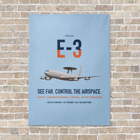 Thumbnail for E-3 Sentry AWACS vertical canvas print - no frame - light blue background