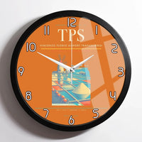 Thumbnail for Vincenzo Florio Airport Trapani-Birgi (TPS) design on orange framed wall clock
