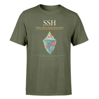 Thumbnail for Sharm El Sheikh International Airport (SSH) T-Shirt single-side front print in Green Army | sharm-el-sheikh-international-airport-ssh-double-side-t-shirt