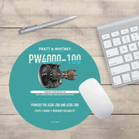 Thumbnail for PW4000-100 design on turquoise round mouse pad