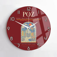 Thumbnail for Poznan - awica Henryk Wieniawski Airport POZ Wall-Clock No-Frame - Dark Red