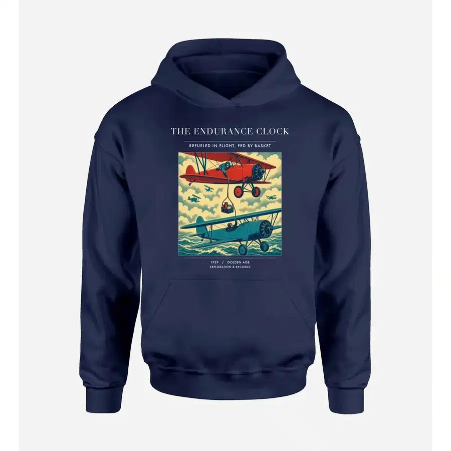 VINTAGE G4203 - The Endurance Clock - Premium Hoodie design on navyblue premium