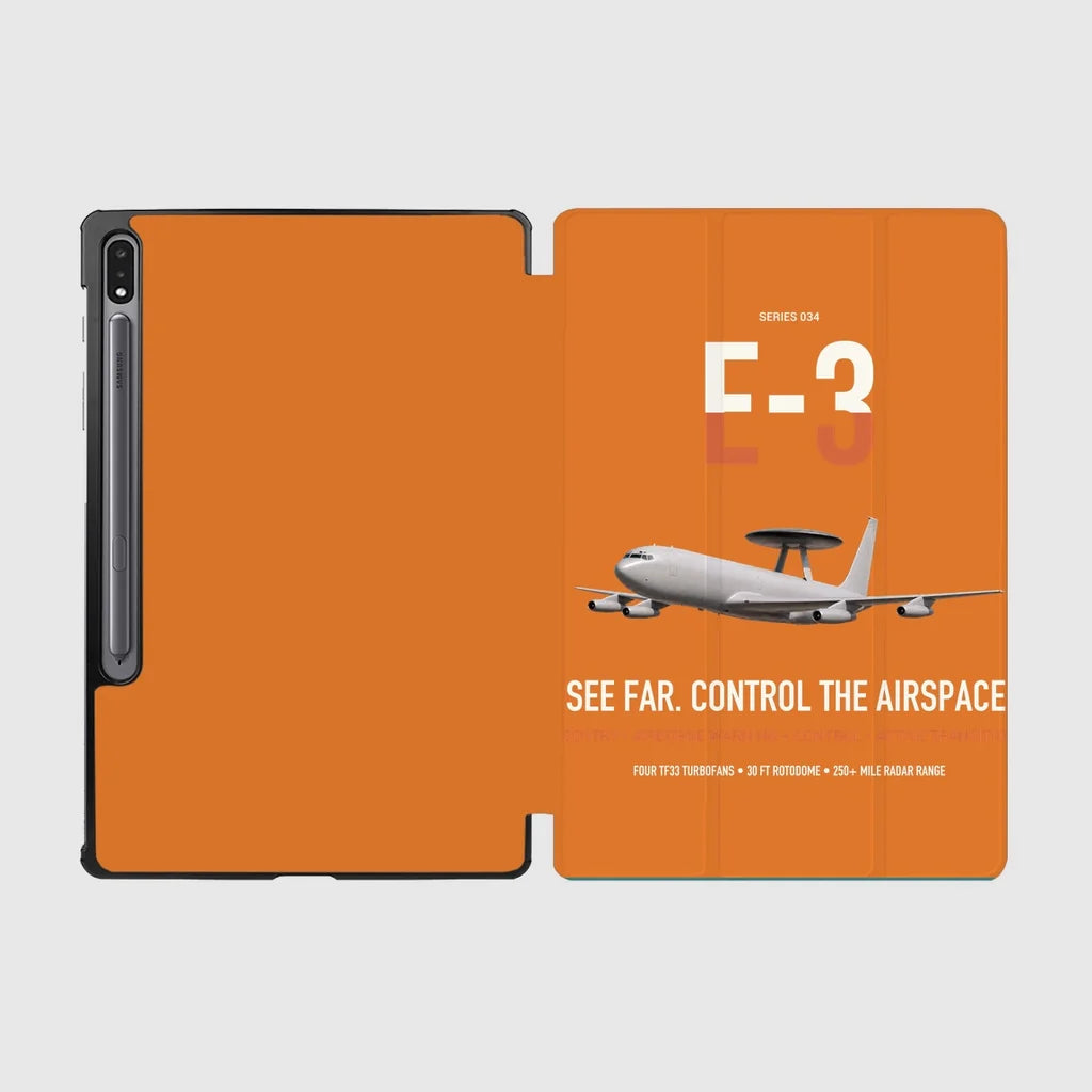 E-3 Sentry AWACS design on orange samsung tablet tablet case