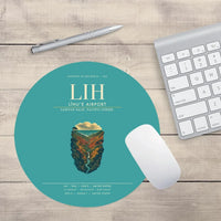 Thumbnail for Līhuʻe Airport (LIH) design on turquoise round mouse pad