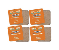 Thumbnail for Piper PA-34-220T Seneca V design on orange 4 pieces set coaster