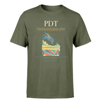 Thumbnail for Eastern Oregon Regional Airport (PDT) T-Shirt single-side front print in Green Army | eastern-oregon-regional-airport-pdt-double-side-t-shirt
