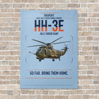 Thumbnail for Sikorsky HH-3E Jolly Green Giant vertical canvas print - no frame - light blue background