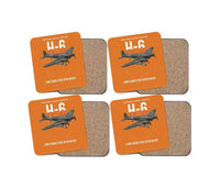 Thumbnail for Heinkel He 111H-6 design on orange 4 pieces set coaster