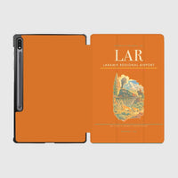 Thumbnail for Laramie Regional Airport (LAR) design on orange samsung tablet tablet case