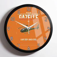 Thumbnail for Westland Gazelle AH1 design on orange framed wall clock