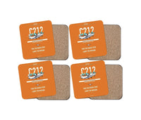 Thumbnail for CASA C-212-400 Aviocar design on orange 4 pieces set coaster