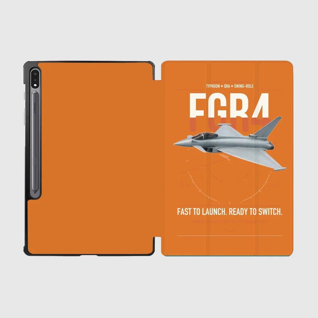 Eurofighter Typhoon FGR4 design on orange samsung tablet tablet case