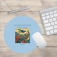 Thumbnail for VINTAGE G4445 - The Grape Harvest Hop - Designed Mouse Pads design on lightblue round