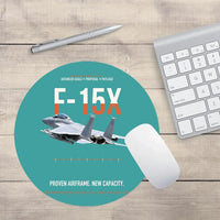Thumbnail for F-15X Advanced Eagle Proposal Proven Airframe New Capacity design on turquoise round mouse pad