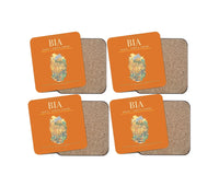 Thumbnail for Bastia  Poretta Airport BIA Coaster 4-Pieces-Set - Orange