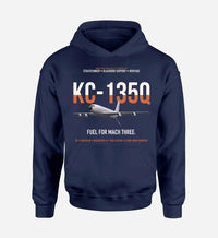 Thumbnail for KC-135Q Blackbird Tanker design on navy blue double-side hoodie, single-side print