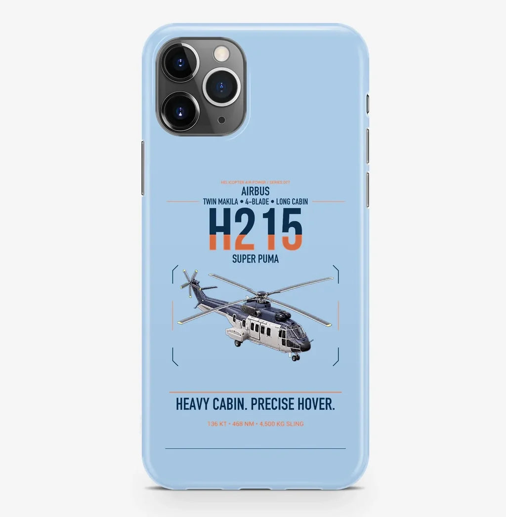 Airbus H215 design on light blue magsafe iphone case, for iPhone Pro Max