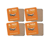 Thumbnail for B-26G Marauder design on orange 4 pieces set coaster