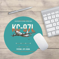 Thumbnail for KC-97L STRATOFREIGHTER design on turquoise round mouse pad