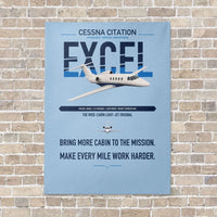 Thumbnail for Cessna Citation Excel vertical canvas print - no frame - light blue background