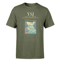 Thumbnail for Saint John Airport (YSJ) T-Shirt single-side front print in Green Army | saint-john-airport-ysj-double-side-t-shirt