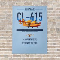 Thumbnail for Canadair CL-415 vertical canvas print - no frame - light blue background
