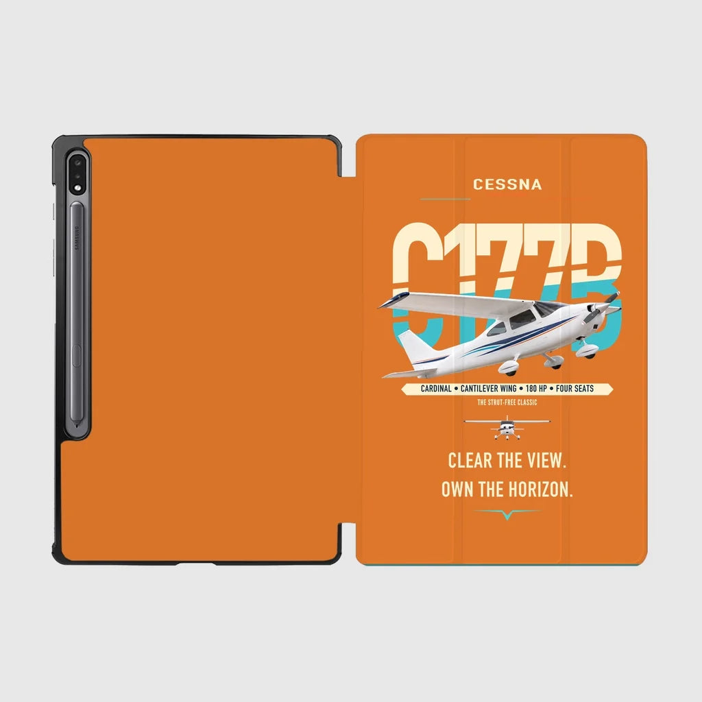 Cessna 177B Cardinal design on orange samsung tablet tablet case