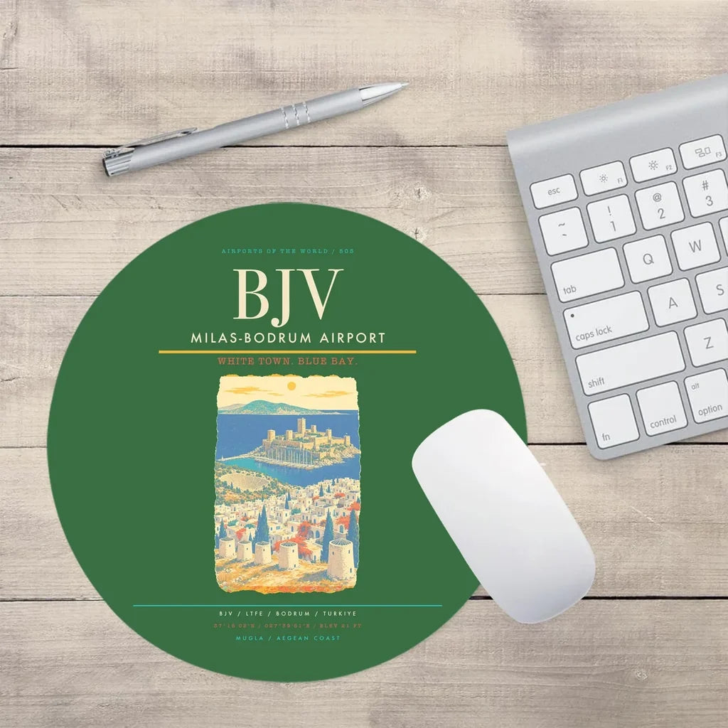 Milas-Bodrum Airport BJV Mouse-Pad Round - Green