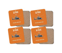 Thumbnail for Airbus H155 EC155 B1 design on orange 4 pieces set coaster