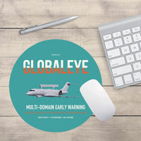 Thumbnail for Saab GlobalEye design on turquoise round mouse pad