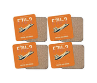 Thumbnail for F7U-3 Cutlass design on orange 4 pieces set coaster