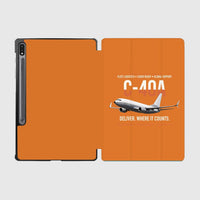 Thumbnail for C-40A Clipper Fleet Logistics Ready design on orange samsung tablet tablet case